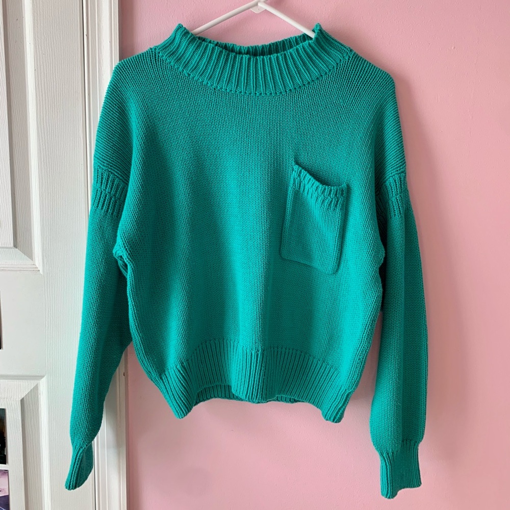 Vintage Pastel Teal Sweater